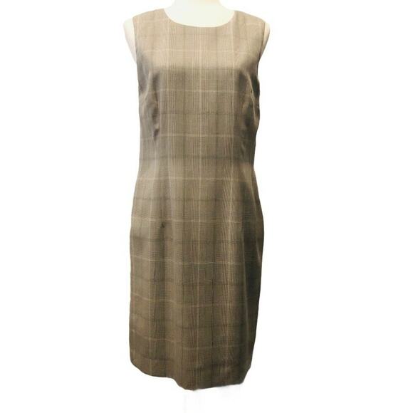 Laura Madrigano Vintage 1980 1990 2 Pc Coat Dress Black White Plaid  Sz 12 - Picture 2 of 6